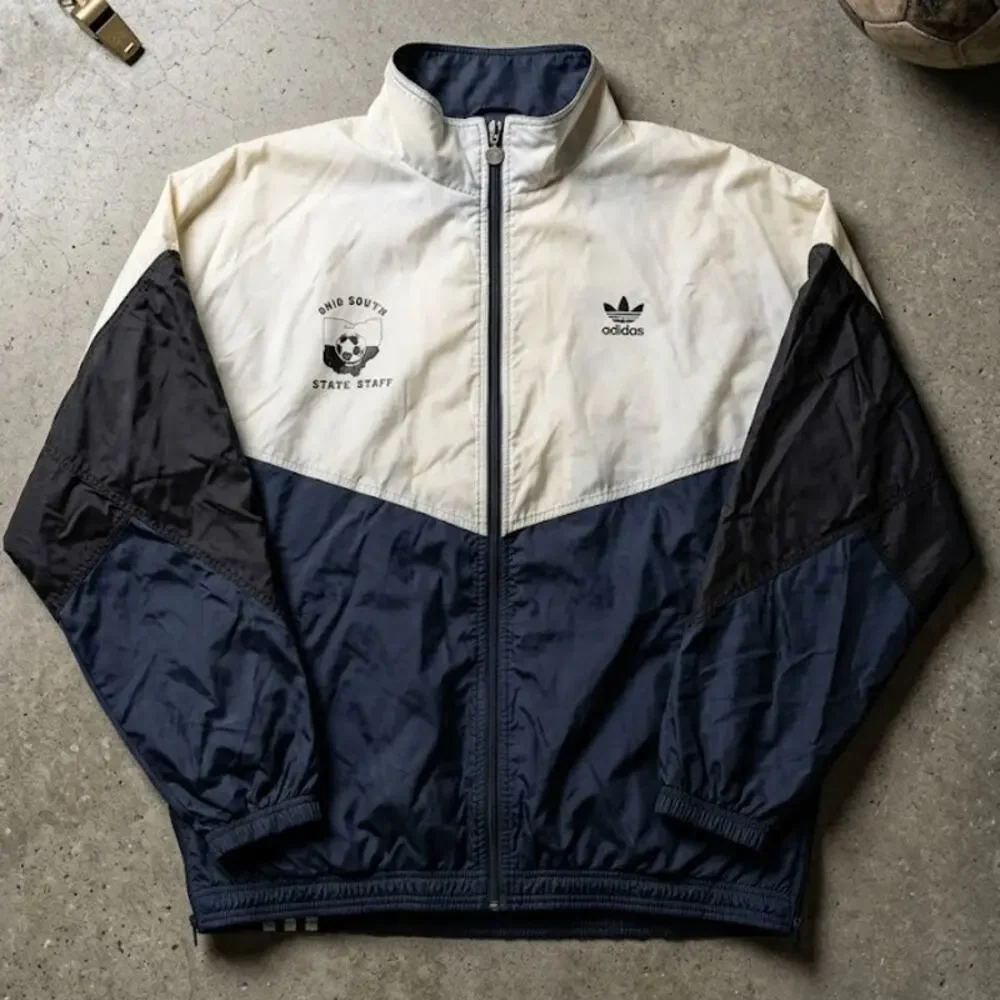 Vintage Adidas Trefoil Colorblock Track Jacket Mens XL Ohio Soccer 90s Retro